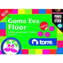 Estuche Goma Eva Fluor Con Stickers Torre