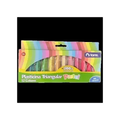 Plasticina 12 Col. Triangular Pastel Torre