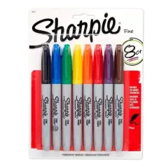 Marcador 8 Col. Punta Fina Sharpie