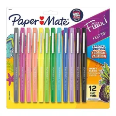 Marcador Flair Tropical X 12 Col. Paper Mate