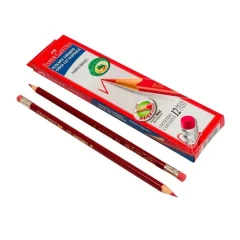 Lapiz Grafito Rojo Chequeo Faber Castell