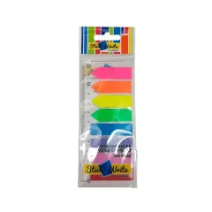 Banderita Pag. 8 Col. 200 Hojas Flecha + Regla Stick & Write
