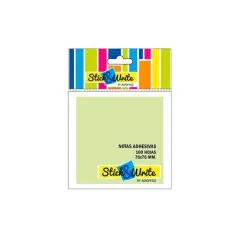 Nota Adhesiva 76X76 100 Hojas Verde Claro Sticj & Write
