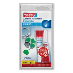Pegamento Instantaneo En Gel Tesa 3 Gr X 2 Unidades.