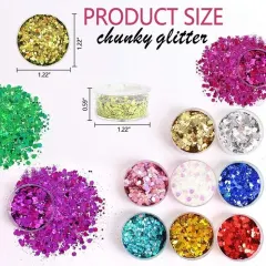 Lentejuelas 12 Pcs Purpurina Con Formas Glitter Motarro