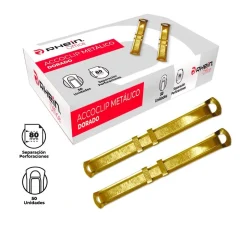 Accoclip Fastener Dorado 50 Unidades. Rhein