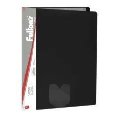 Carpeta Vinil Pig. Oficio Negra Fultons