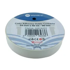 Cinta Adhesiva Doble Contacto 24X40 Mts