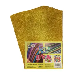 Set Goma Eva 20X30 Metalica Dorada 10Und. Starpaper