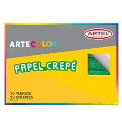 Estuche Papel Crepe 10 Pliegos Artel