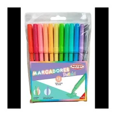 Marcador 12 Col. Pastel Artel