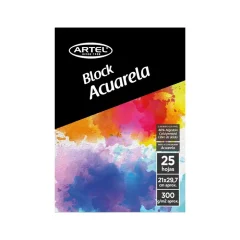 Block Dibujo Acuarela 21X30Cm 25 Hojas. Artel