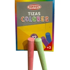 Tiza 12 Unidades. Colores Artel