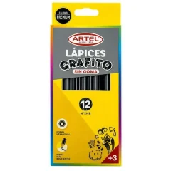 Lapiz Grafito Nº2 Hb Hexagonal S/Goma Artel