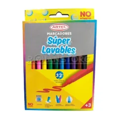 Marcador 12 Col. Super Lavable Artel