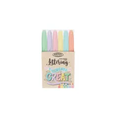 Marcador 6 Unidades. Set Lettering Pastel Artel