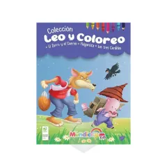Libro El Zorro Y El Cuervo, Pulgarcita Col. Leo Y Coloreo - Mundicrom