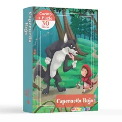 30 Pzs Caperucita Roja Col. Cuento + Puzzle Mundicrom