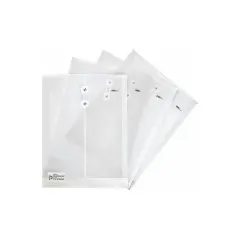 Carpeta Sobre Plastico Con Hilo Blanco
