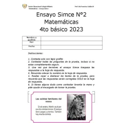 Libro Ensayo Simce Nb2 Matematicas - Edit. R&V