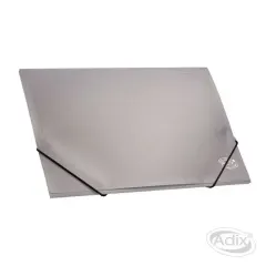 Carpeta Con Elastico Plastica Oficio Gris Adix