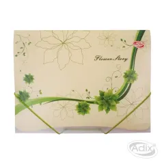 Carpeta A4 Con Elastico Floral Verde Adix