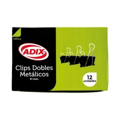 Doble Clips 51 Mm Metalico Adix
