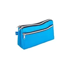 Estuche Escolar Triple Cierre Celeste Adix