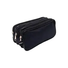 Estuche Escolar Triple Cierre Negro Adix