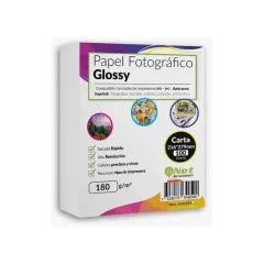 Papel Fotografico Glossy Carta 180 Grs 100 Hojas Netinsumos