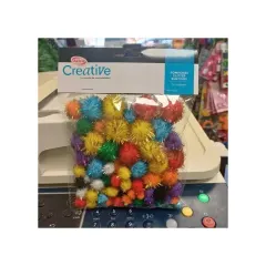 Pompom 78 Uni Glitter Surtido Creative
