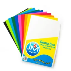 Set Goma Eva 20X30 Adhesiva Col.Surtidos 6 Unidades.Jm