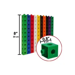 Juego Cubo Multiencaje Unifix 100 Piezas Niños Aprendizaje Didactico