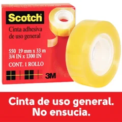 Cinta Adhesiva 12X20 Mts Transparente 3M Scotch