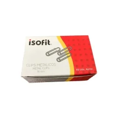 Clips 78 Mm Metalico 50 Unidades. Punta Redonda Isofit