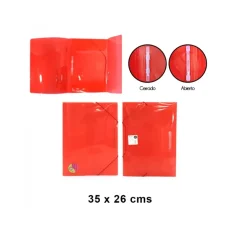 Carpeta Plast. Con Accoclips Rojo