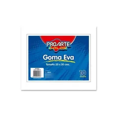 Set Goma Eva 20X30 Blanco 10 Unidades. Proarte