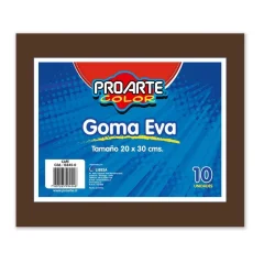 Set Goma Eva 20X30 Cafe 10 Unidades. Proarte