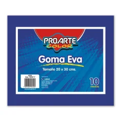 Set Goma Eva 20X30 Azul 10 Unidades. Proarte