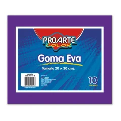 Set Goma Eva 20X30 Violeta 10 Unidades. Proarte