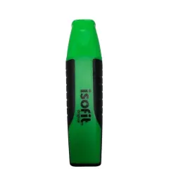 Destacador Verde Punta Biselada Con Grip Isofit