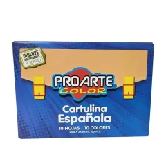 Estuche Cartulina Española 10 Pliegos Proarte