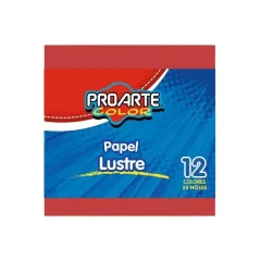 Papel Lustre 10X10 Cm 24 Hojas Proarte