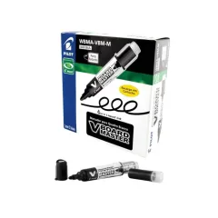 Marcador Negro Pizarra Punta Redonda Recarg.Vboard Pilot