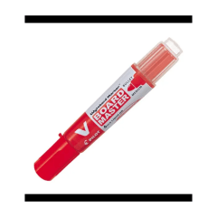 Marcador Rojo Punta Redonda Recarg. Vboard Pilot