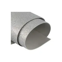 Pliego Goma Eva Glitter Plateada