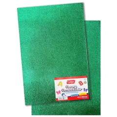 Pliego Goma Eva Glitter Verde