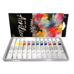 Set Pintura Acrilico 12 Col. Proarte