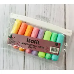 Destacador 8 Col. Pastel Isofit