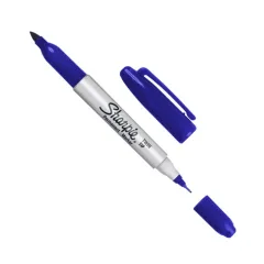 Marcador Azul Doble Punta Sharpie